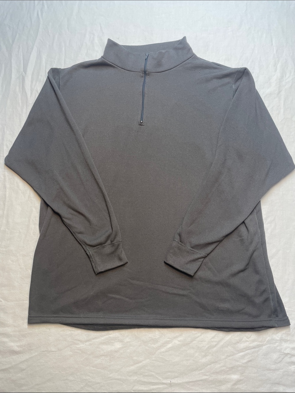 REI Fleece Charcoal Half-Zip Mock Neck Long Sleeve